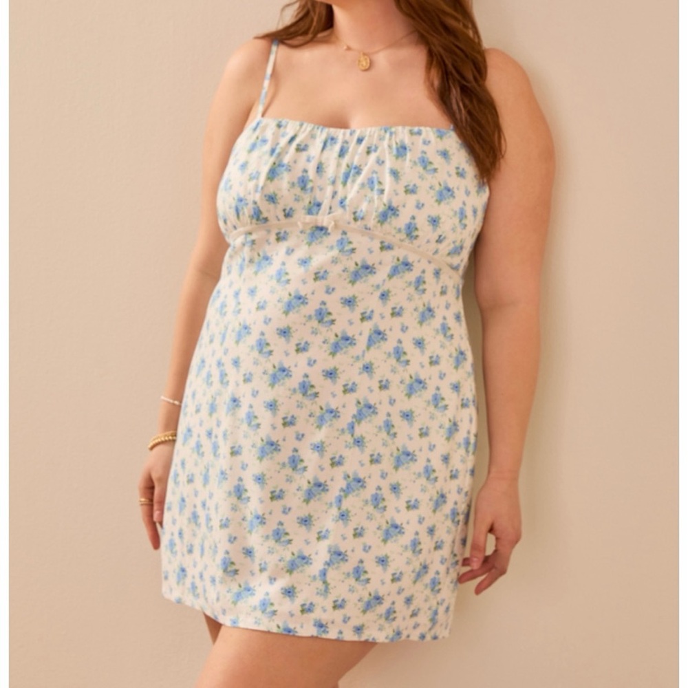 NEW Arula Blue and White Mini Dress Plus Size 1X and 3X Available NWT